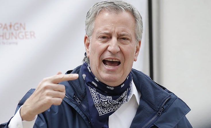 NY supreme court slaps down Bill de Blasio's vaccine mandate