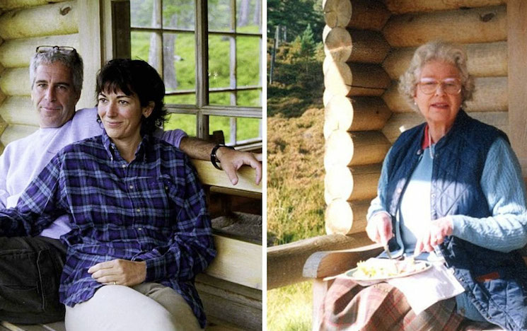 Jeffrey Epstein and Ghislaine Maxwell pictured in Queen Elizabeth's royal cabin