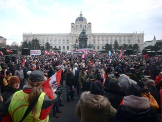 Austria protests compulsory covid jabs