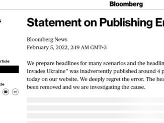 Bloomberg error