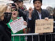 Crown chant 'lock her up' to Hillary Clinton's face in NYC