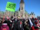 The patriotic and freedom-loving residents of Ottawa, Canada formed a human barricade yesterday to stop the Freedom Convoy Truckers from getting arrested and dispersed by police.