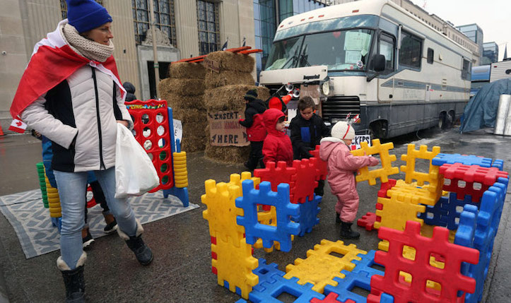 Justin Trudeau orders police to take away protestors' kids