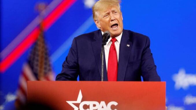 Trump confirms he is running for President for the third time, during CPAC 2022 speech