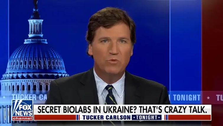 Tucker Carlson says U.S. is funding biolabs in Ukraine, but nobody's allowed to talk about it