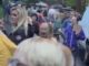 Demon spotted in crowd protesting outside John Roberts' home