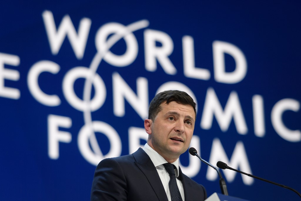 Ukrainian president Zelensky WEF