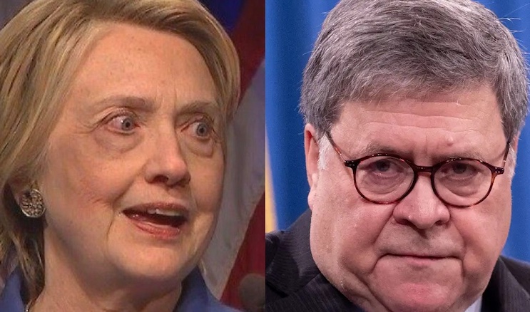 Bill Barr says Hillary Clinton is going to prison for 20 years.