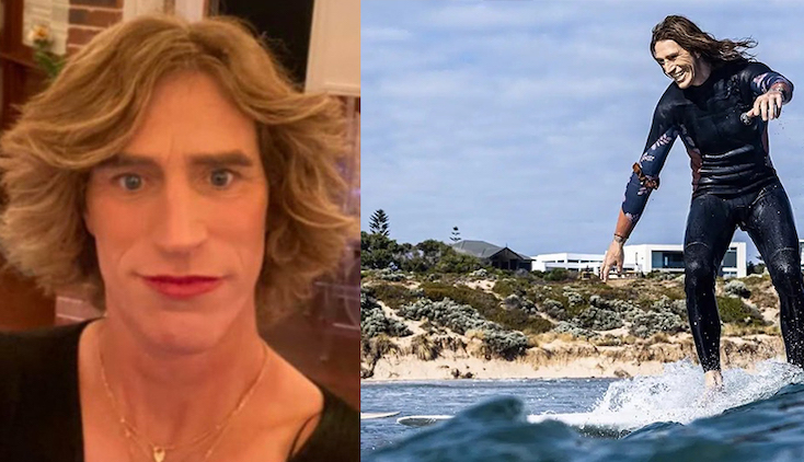 Biological man wins women's surfing competition