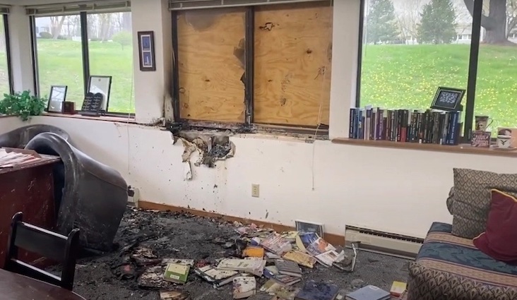 Democrat terrorists firebomb anti-abortion HQ - FBI decline to investigate