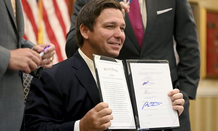 Gov. DeSantis makes protesting outside private homes illegal in Florida