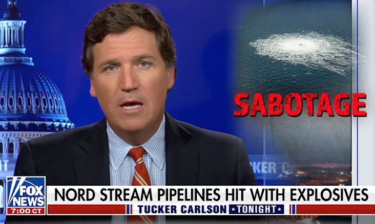 Tucker Carlson accuses Biden regime of blowing up gas pipeline