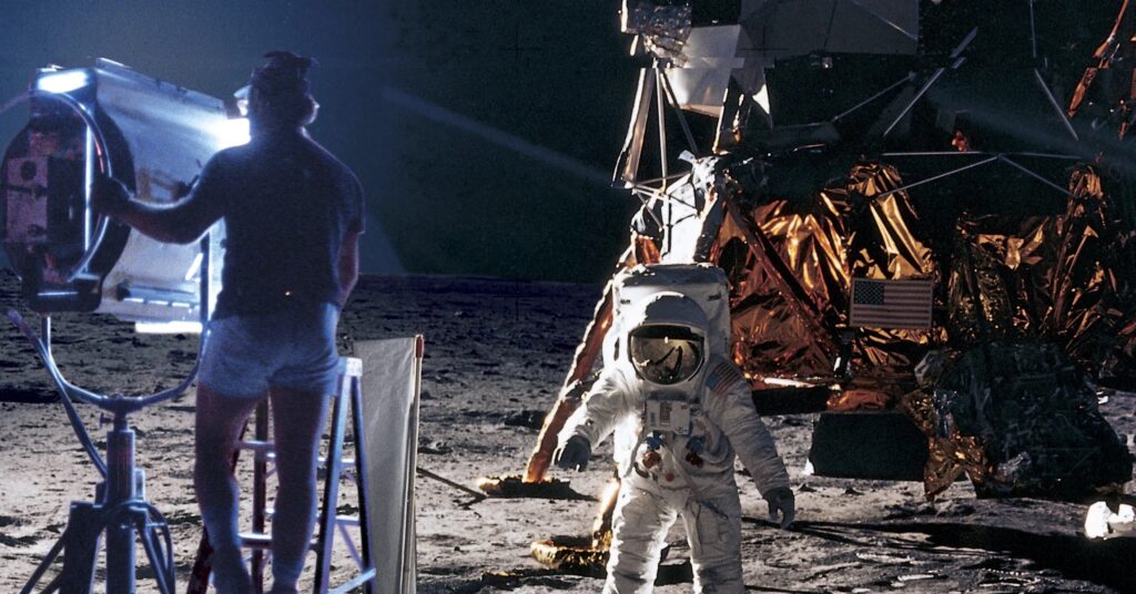 A New Mexico man has made a series of astonishing confessions since he was diagnosed with terminal cancer and told he has months to live. He claims the moon landing was faked by the US government with the footage shot at a military base and the surface of the moon recreated with sand and cement powder.
