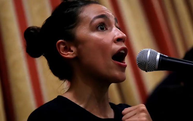 AOC suffers nervous breakdown as crowd chant 'AOC must go' at town hall