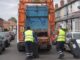 bin men collecting bins