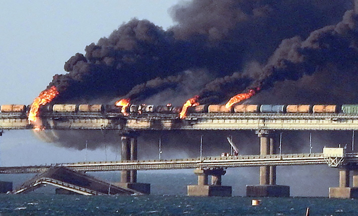 Zelensky admits to blowing up Russian bridge to Crimea