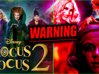 Disney’s Hocus Pocus 2 is a complete reversal of the original 1993 movie “Hocus Pocus”. In the original, the Satan worshipping, child-eating witches are the villains, for obvious reasons. But in Hocus Pocus 2, they are celebrated as empowered women … even though they keep wanting to LURE AND EAT CHILDREN.