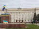 Ukrainians fly EU flag to celebrate Russian retreat