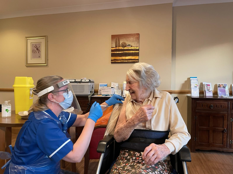 covid boosters care homes