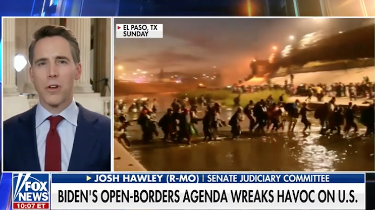 Senator Josh Hawley says Democrats want a borderless United States of America