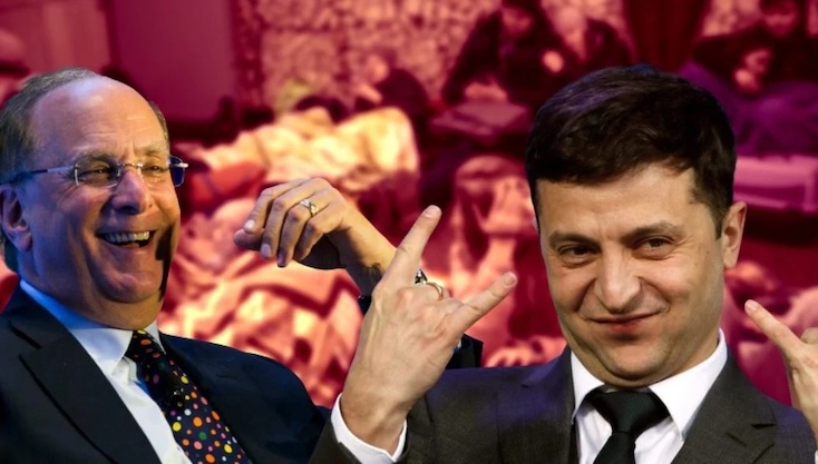 Zelensky hires corrupt globalist and blackrock CEO larry fink to help launder Ukraine's money