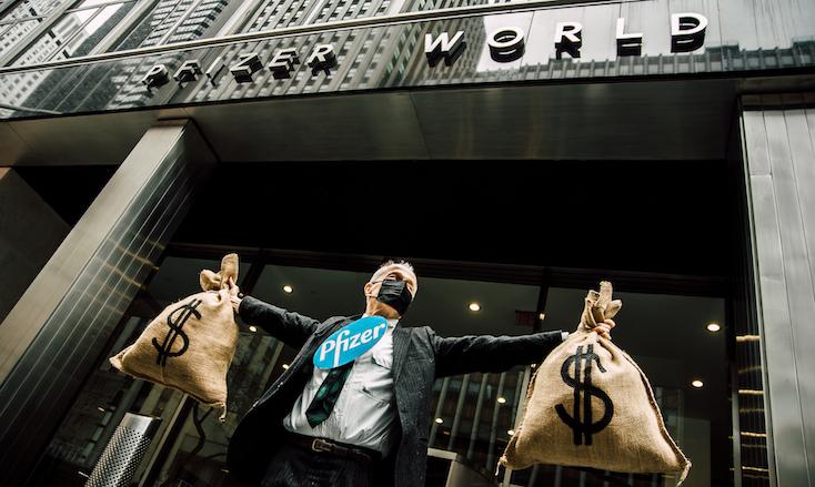 Protestors swarm Pfizer HQ and demand top execs are arrested for crimes against humanity