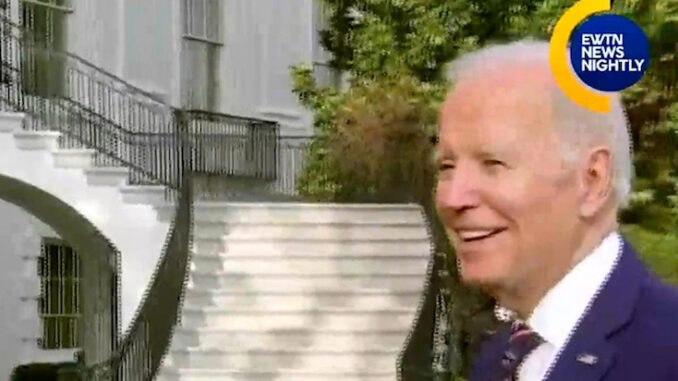 Biden laughs hysterically when asked about christian school shooting