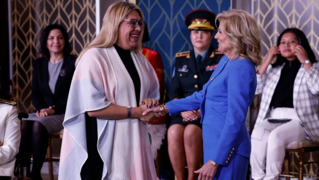 Jill Biden awarding transgender