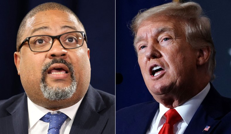DA Bragg and Donald Trump