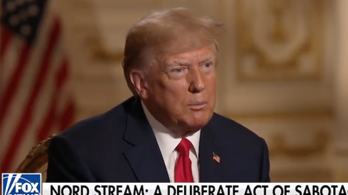 President Trump says Nord Stream Pipeline attack was an inside job