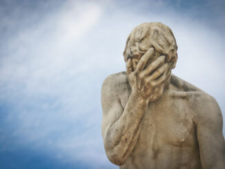 facepalm statue