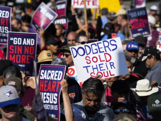 Dodgers stadium protest