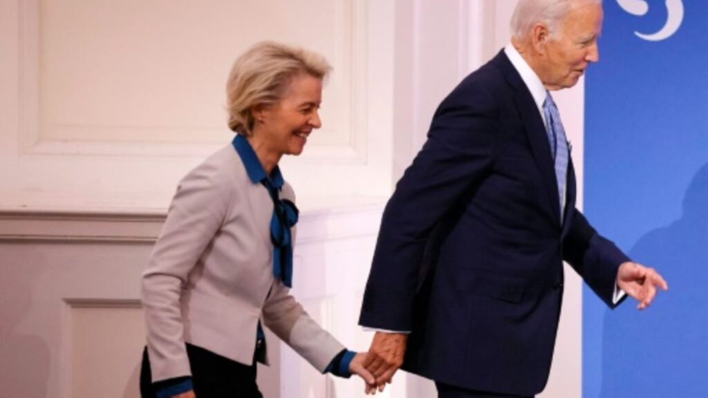 vone der Leyen and Biden