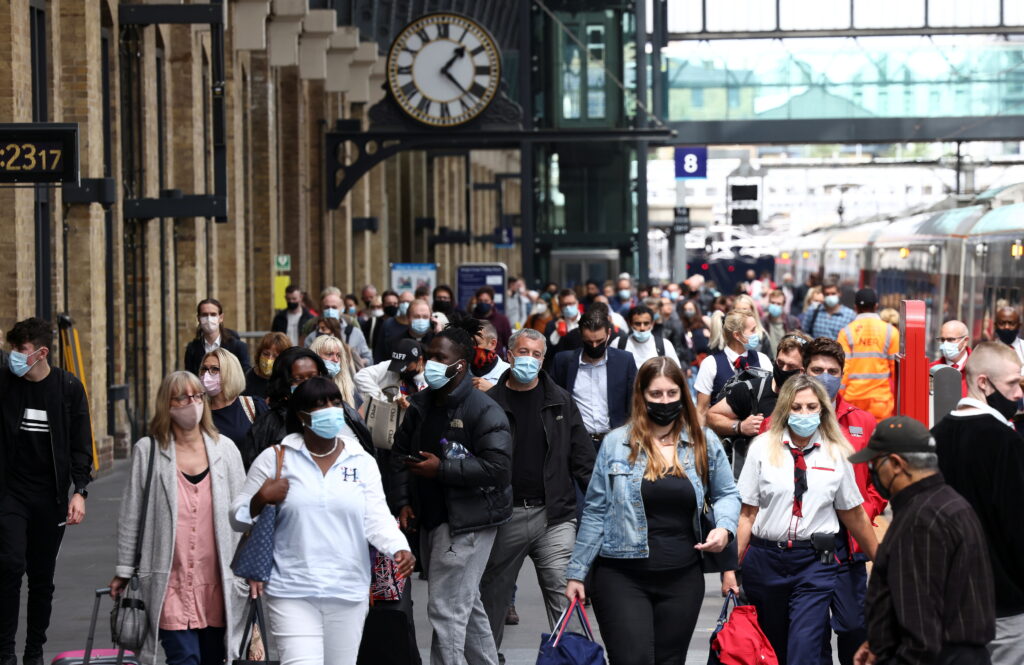 People wearing face masks