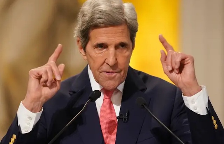 John Kerry takes private jet to Scotland to demand the arrest of all climate deniers in the UK