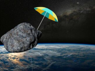 asteroid with umbrella