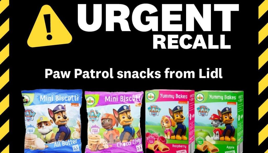 Lidl recall paw patrol snacks