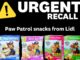 Lidl recall paw patrol snacks