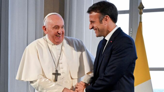 The Pope President Macron