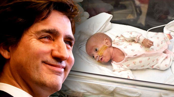 The Trudeau regime is expanding the nation's "assisted suicide" laws to include babies, allowing doctors to euthanize young children for profit.