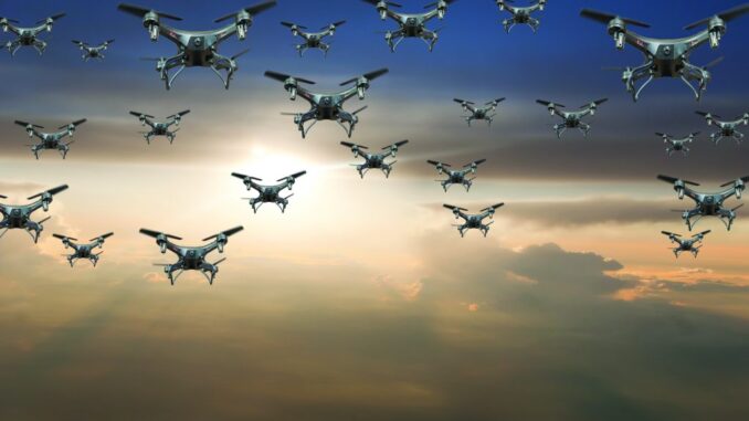 Swarm Of AI controlled drones
