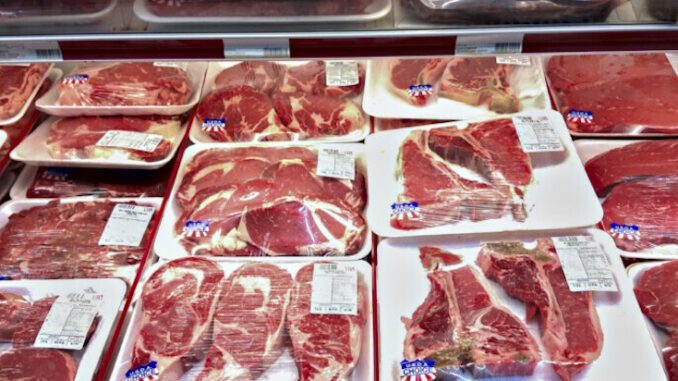 WEF orders governments to put cigarette-style warnings on meat produce.