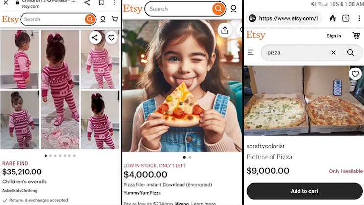Etsy caught running huge Pizzagate pedophile ring.