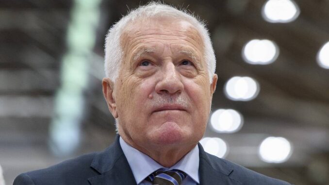 FORMER CZECH PRESIDENT Vaclav Klaus