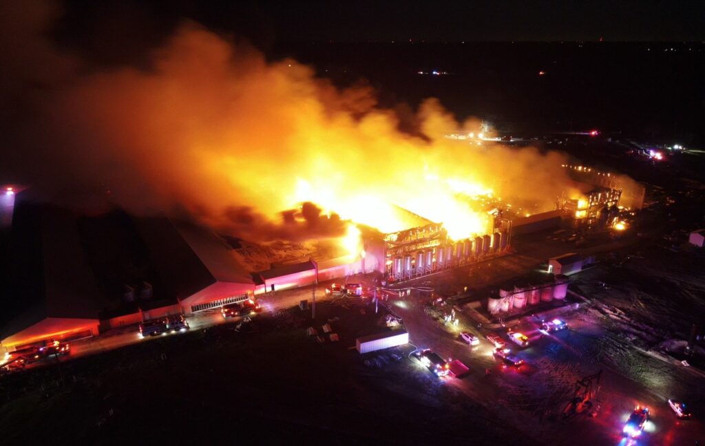Texas fire chicken farm