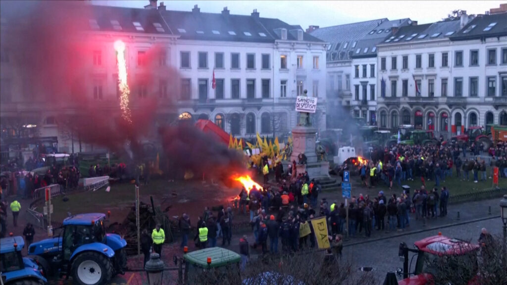 Farmers protest Brussels