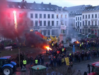 Farmers protest Brussels