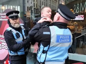 UK police arresting citizens who display British flags in public