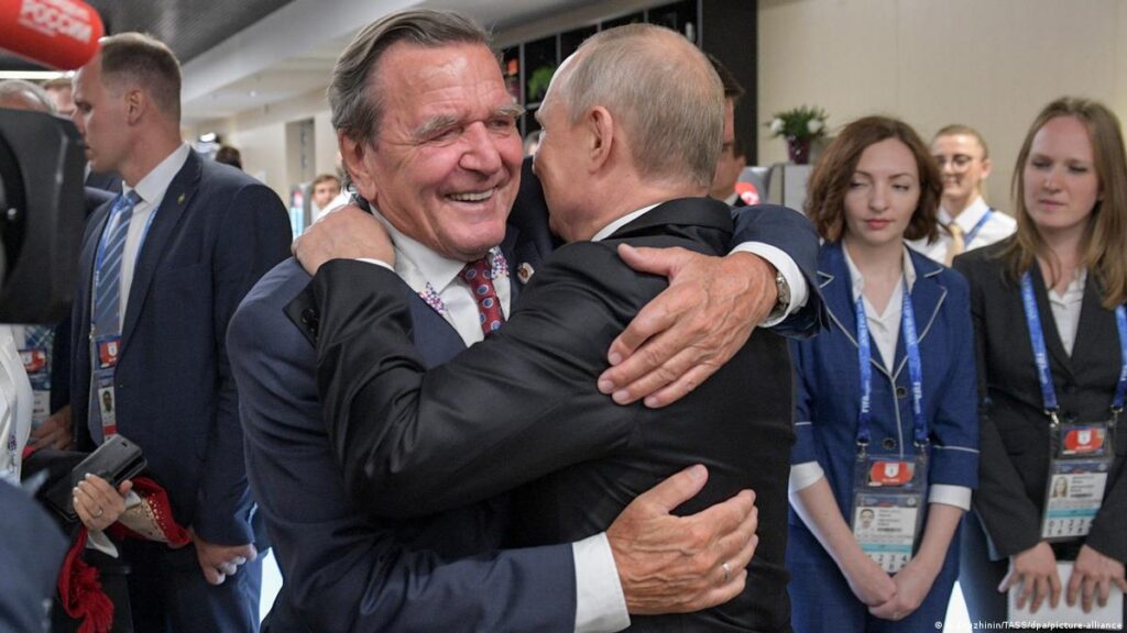 EX GERMAN CHANCELLOR Schroder and Putin