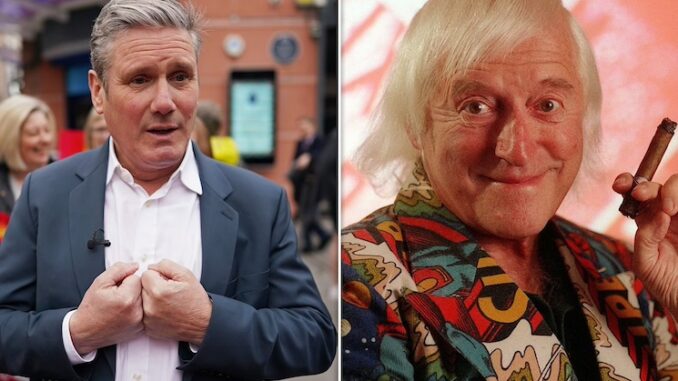 Newly elected British Prime Minister Keir Starmer helped protect notorious pedophile Jimmy Savile.